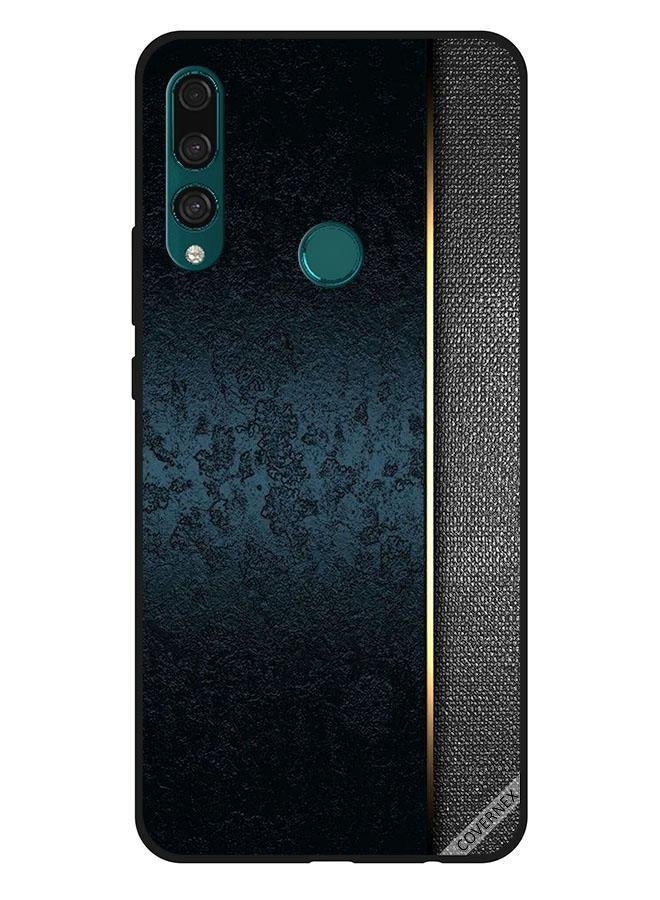 Covernex Protective Case Cover for Huawei Y9 Prime 2019 Dark Green Leather Pattern - Image 1