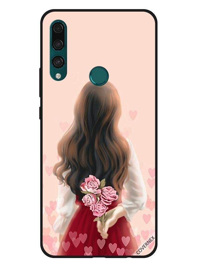 Covernex Huawei Y9 Prime 2019 Protective Case Cover Printed Featuring Girl Hiding Flowers DESIGN_0116 - Image 1