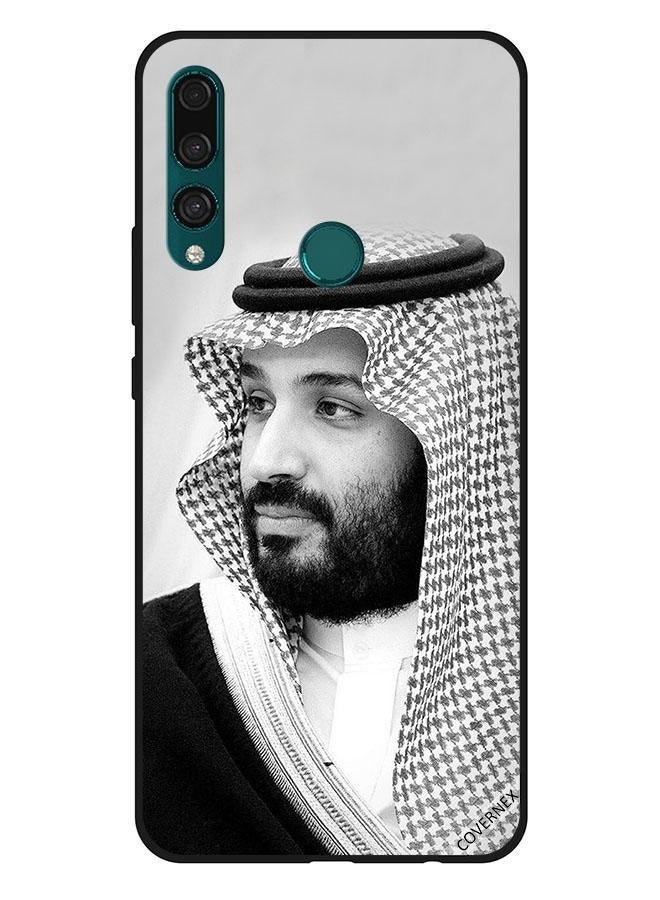 كوفرنيكس غطاء حماية واقٍ لهاتف هواوي Y9 برايم 2019 محمد بن سلمان بالأسود والأبيض - Image 1