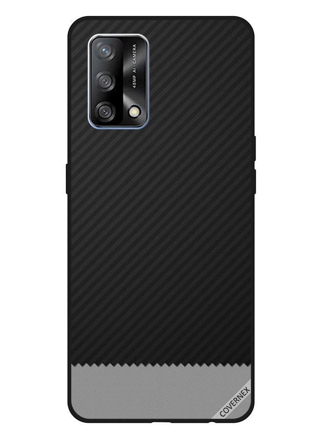 Covernex Protective Case Cover for OPPO A74/F19 4G Black  and  Grey Strips Pattern - Image 1
