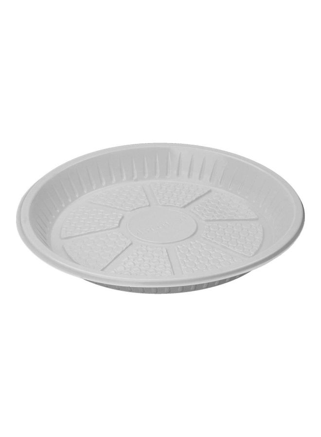 Falcon 25-Piece Disposable Plastic Plates White 18cm - Image 1