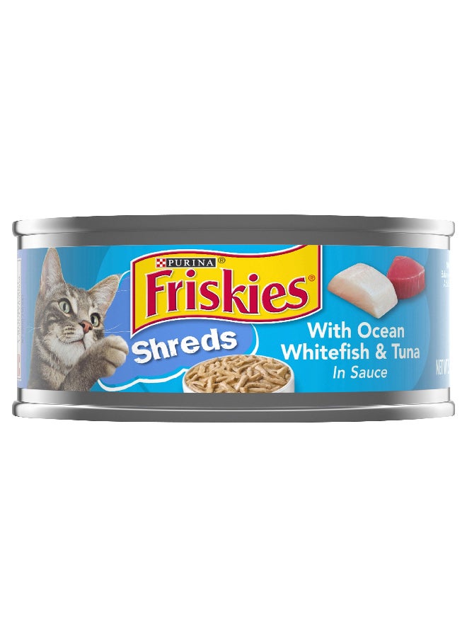 Friskies Shreds With Ocean Whitefish And Tuna In Sauce Multicolour 156grams - v1630038665/N12274110A_6