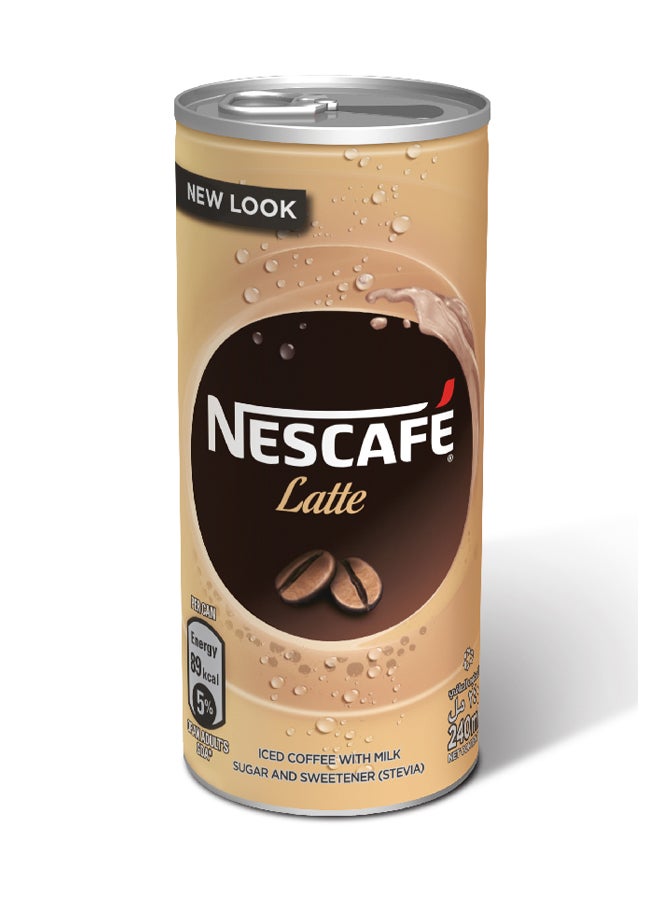 Nescafe - Ready To Drink Latte Chilled Coffee Can 240ml Pack of 6 - Image 1