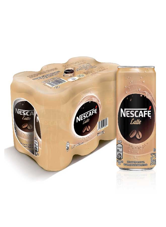 Nescafe - Ready To Drink Latte Chilled Coffee Can 240ml Pack of 6 - Image 1