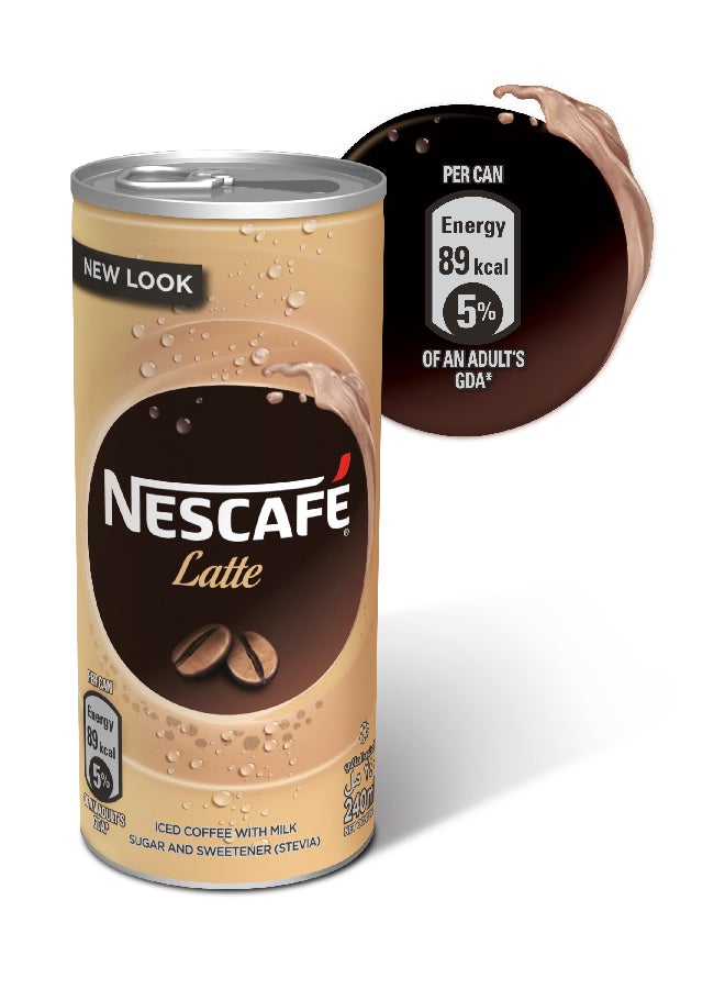 Nescafe - Ready To Drink Latte Chilled Coffee Can 240ml Pack of 6 - Image 1