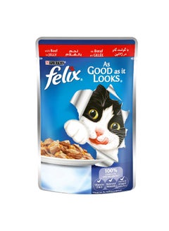 Felix Beef In Jelly Wet Food 100grams - v1630038707/N27812625A_1