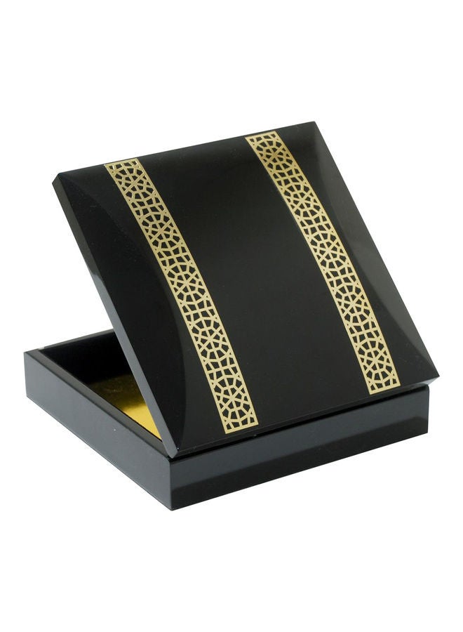 صندوق هدايا خشبي بلون أسود لامع. - Image 1