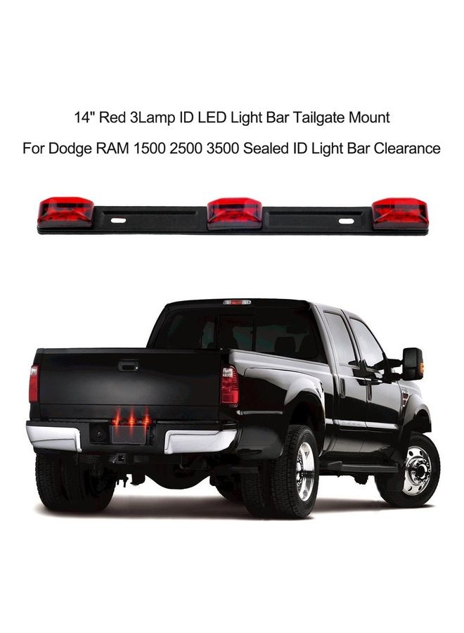 Generic 14" 3 Lamp ID LED Light Bar Tailgate Mount for Dodge RAM 1500 2500 3500 - Image 5