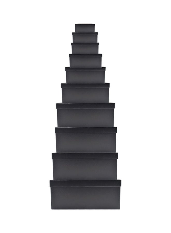 Creative 10-Piece Gift Box Set with Lid Black  - Image 1