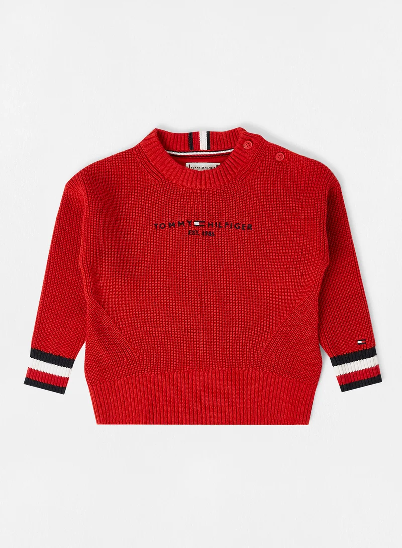 TOMMY HILFIGER Kids/Teen Essential Logo Sweater Red