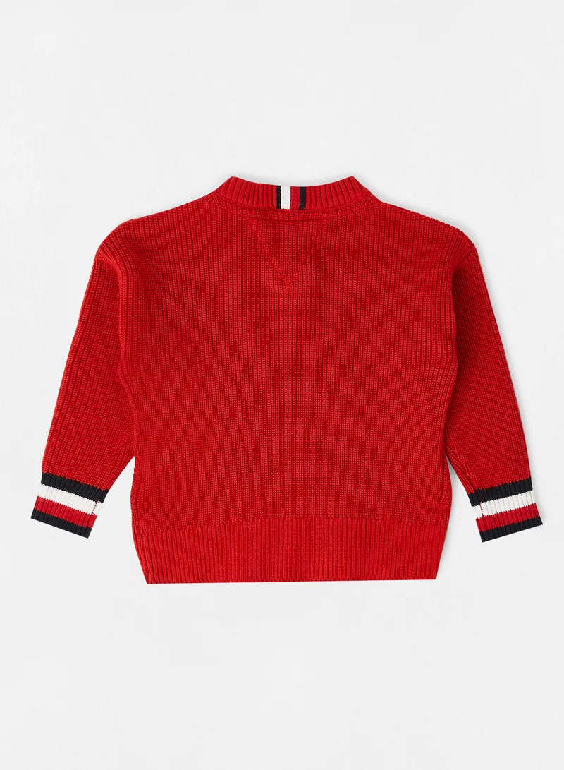 TOMMY HILFIGER Kids/Teen Essential Logo Sweater Red