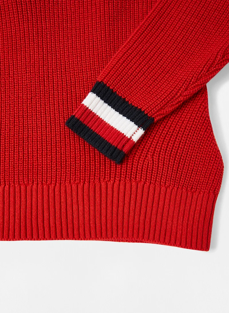 TOMMY HILFIGER Kids/Teen Essential Logo Sweater Red