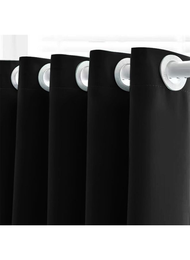 المنزل الذهبي ستائر تعتيم لغرفة النوم أسود 150x270سم  - Image 3