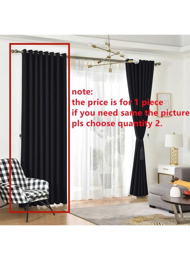 المنزل الذهبي ستائر تعتيم لغرفة النوم أسود 150x270سم  - Image 4