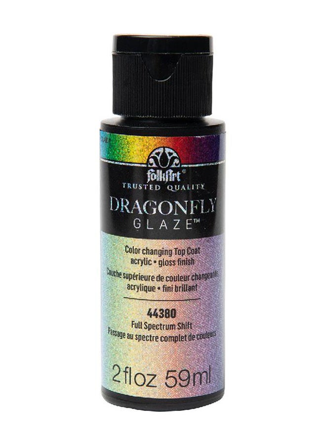 PLAID FolkArt Dragonfly Glaze Iridescent Acrylic Paint Full Spectrum Shift - Image 1