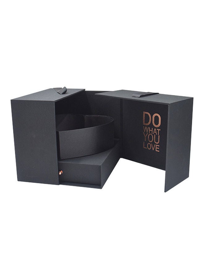 Creative - Luxurious Roses Heart Shape Decorative Gift Box Black - Image 1