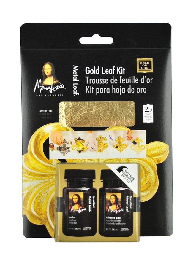 سبيد بول مجموعة أوراق الموناليزا من القصدير مكونة من 25 ورقة ذهبي