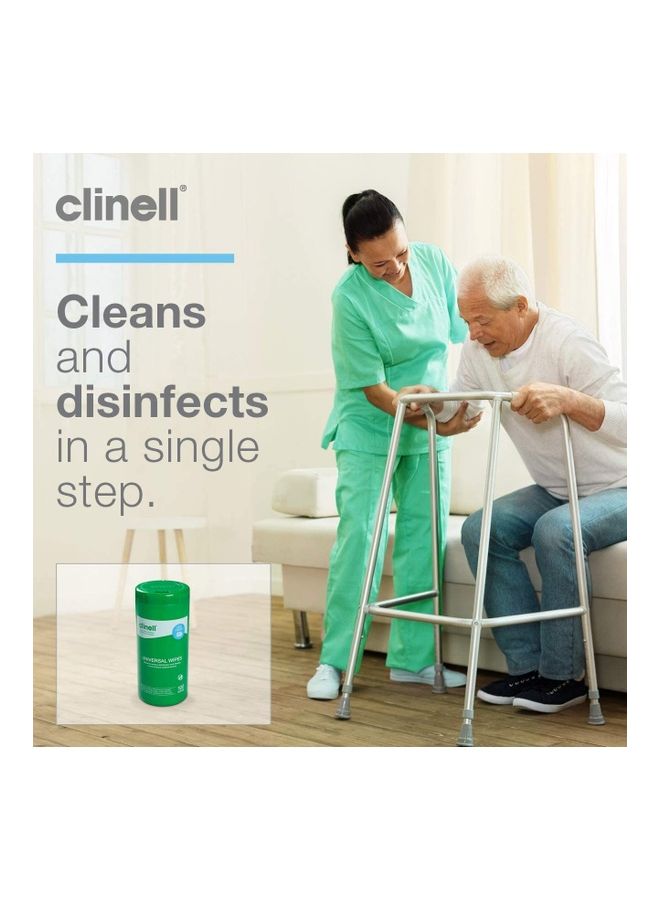 Clinell - Universal Cleaning And Disinfectant Wipes For Surfaces 100 Piece White 250 x 200mm - Image 1