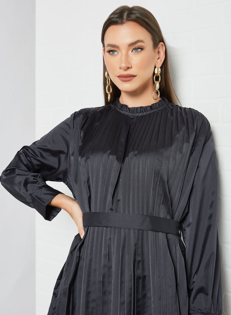 Sivvi x D'Atelier - Pleated Mini Dress Black - Image 1