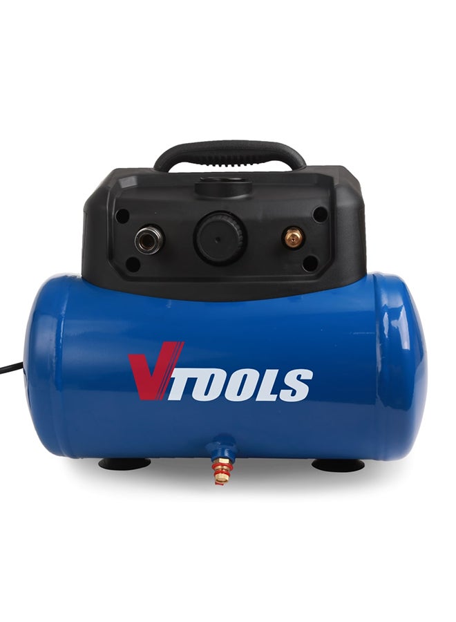VTOOLS - 6 Liter Portable Air Compressor with 1.5 HP Motor Blue - Image 1