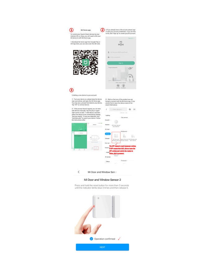 Xiaomi - Window and Door Sensor 2 Intelligent White 34 × 32.7 × 14.5 - Image 1