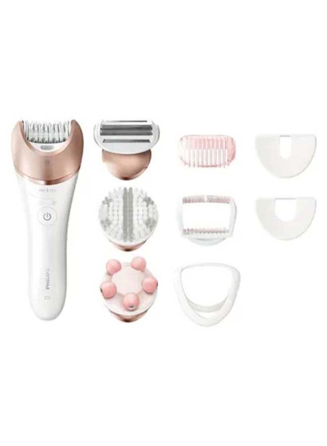 فيليبس آلة إزالة الشعر ساتينيل بريستيج للاستخدام الجاف والرطب ذهبي وردي/أبيض - Image 1