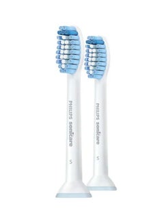 PHILIPS SONICARE 2pcs Replacement Head Soft Sensitive HX6052/07 White/Blue One Size White/Blue One Size  - Image 1