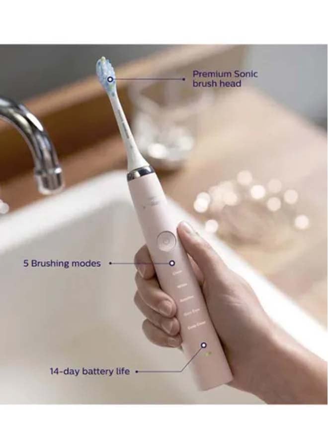 فيليبس فرشاة أسنان كهربائية سونيكير دايموند كلين وردي / فضي - Image 2