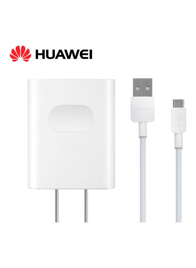 HUAWEI - 5V/2A USB Wall Charger with Charging Cable White - Image 1