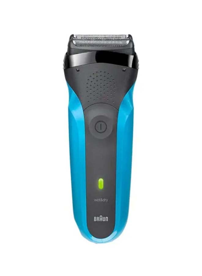 BRAUN Series 3 310s Wet & Dry shaver Rechargeable Electric Shaver with 3 flexible blades, BLK/BLU. Blue/Black  - Image 1