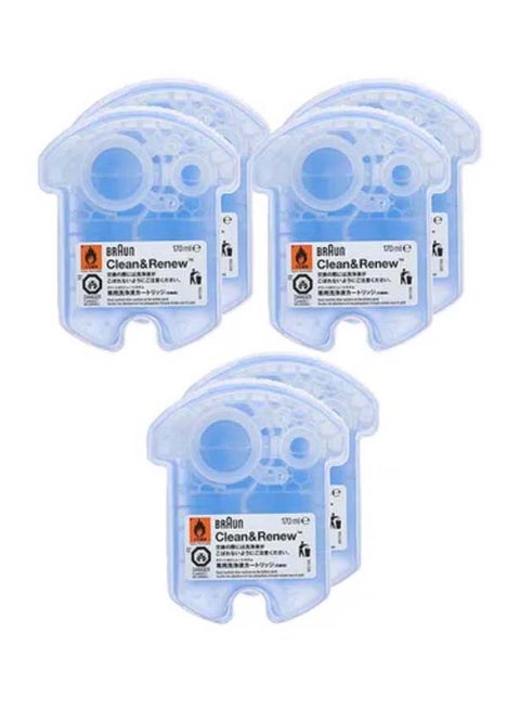 6-Pack Clean And Renew Cartridge For All Shavers Blue