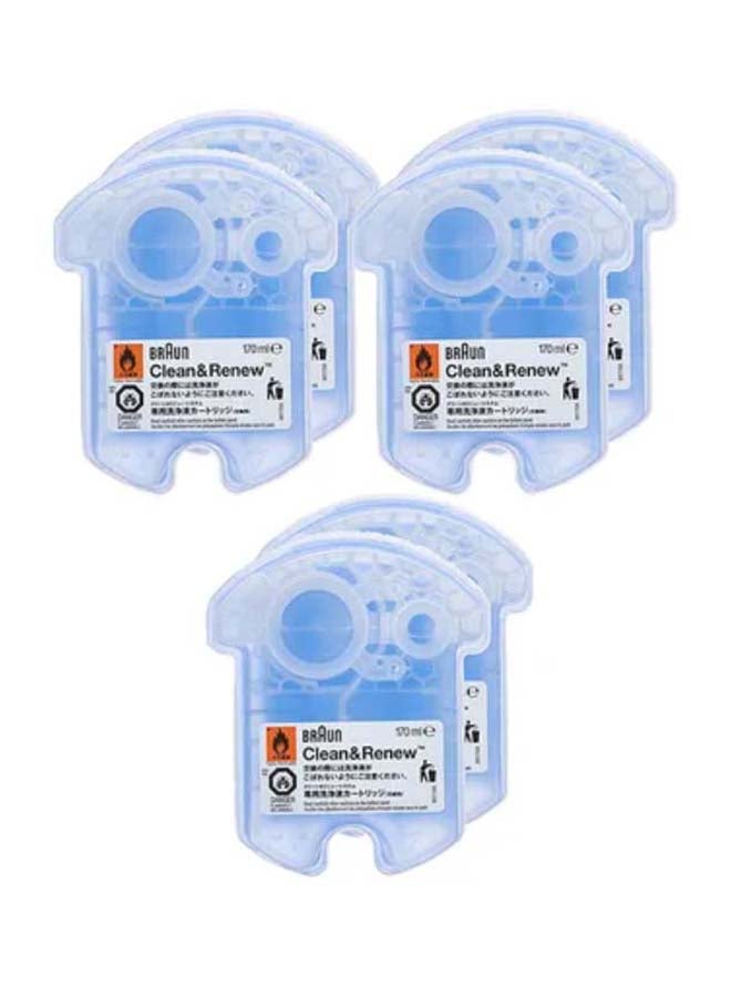 BRAUN - 6-Pack Clean And Renew Cartridge For All Shavers Blue - Image 1