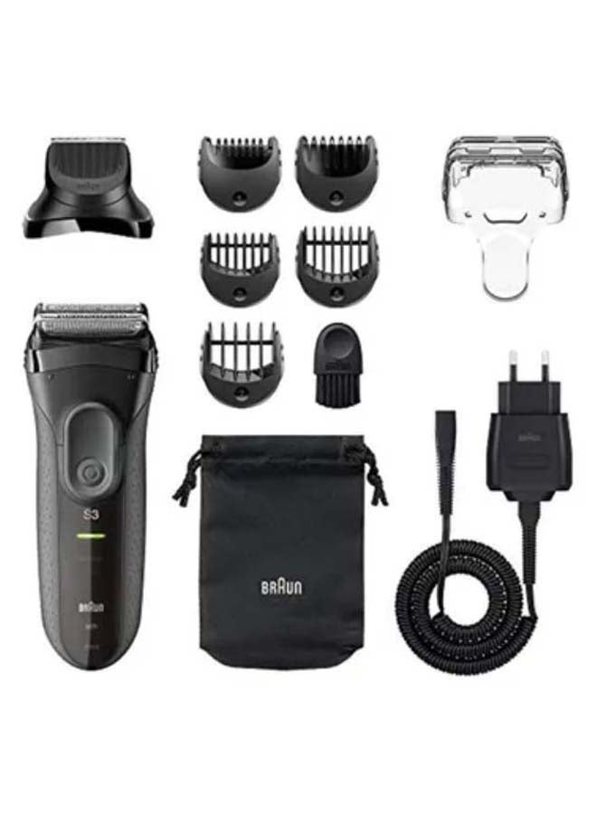 BRAUN 3 In 1 Electric Shaver With Precision Trimmer 5 Comb Attachment Black/Silver 2.24 x 6.1 x 8.74inch - Image 1