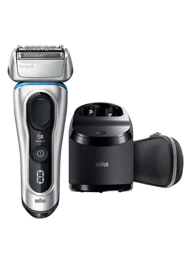 BRAUN Series 8 8390cc Smart Sonic Technology Shaver Set Silver/Black  - Image 1