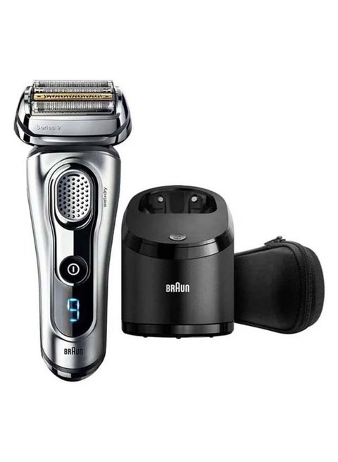 Series 9 Wet And Dry Cross Cutting Action Shaver Including Clean And Charge System And Travel Case Black/Silver