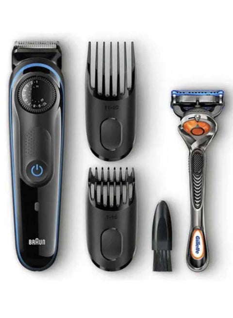 BT3040 Beard Trimmer For Men With 2 Combs And Free Gillette Fusion ProGlide Razor Black 5.8 x 23 x 15.6cm