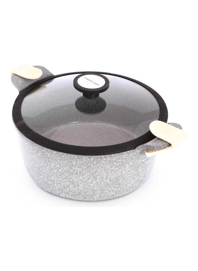 نيو فلام - طقم أدوات طهي فاخر من فن ماربل مكون من 15 قطعة يتضمن صينية واحدة مع غطاء، 1xcasserole مع غطاء، 1xcasserole مع غطاء، 1xcasserole مع غطاء، 1xfrypan، 4xSilicon Tools، 1xset من السيليكون، 2xbakeware set، 1xroaster، 1Xcup Maven، 1XBakaking Tray متعدد الألوان 28سم - Image 1