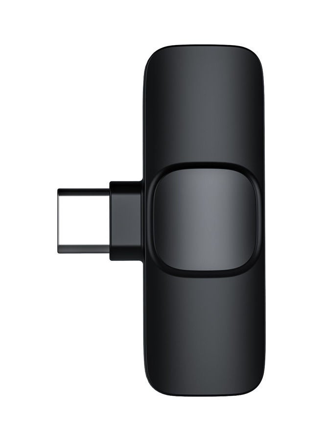 ACHAS - Wireless Lavalier Microphone, Plug-Play, No App Needed, Suitable for Lightning and Type C Interface Mobile Phones Black - Image 1