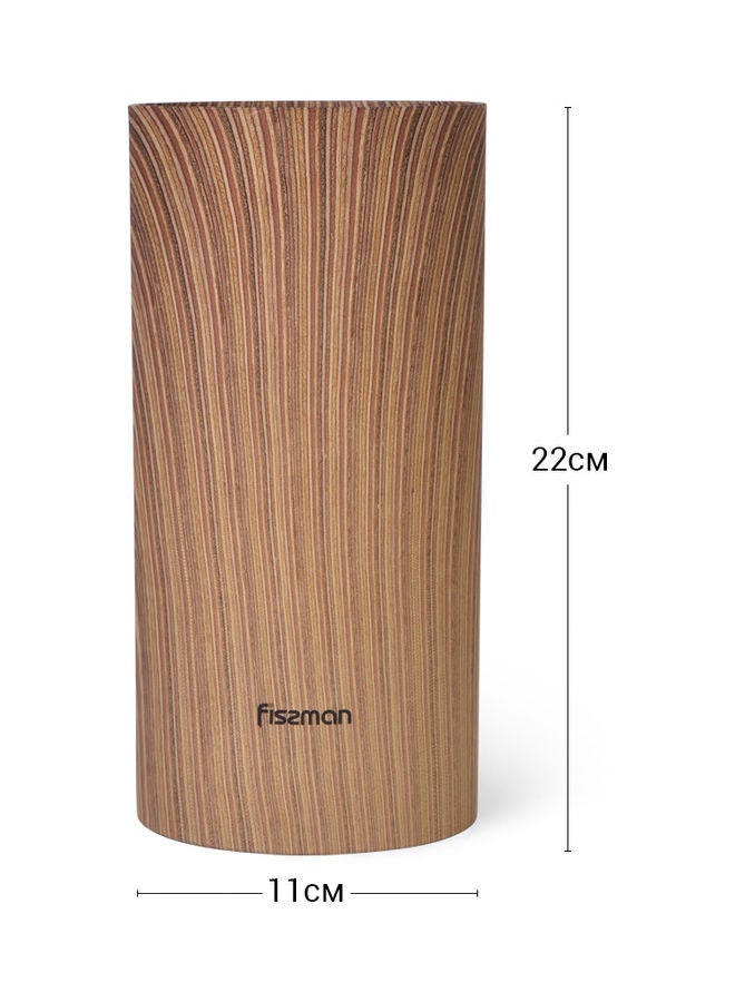 Fissman - Round Shaped Kitchen Knife Organizer Brown 11 x 22cm - Image 1