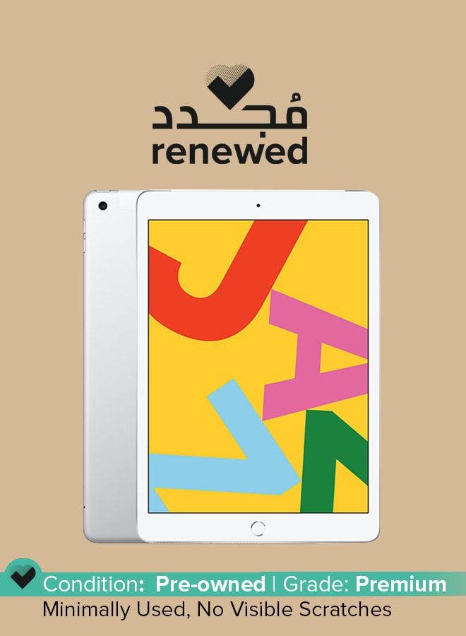 Apple Renewed - iPad-2019 (7th Gen) 10.2-Inch 32GB Wi-Fi 4G LTE Silver With Facetime - Image 1