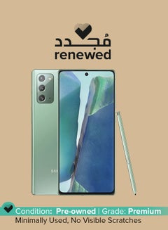 Renewed - Galaxy Note20 Dual SIM Mystic Green 8GB RAM 256GB 4G LTE - UAE Version
