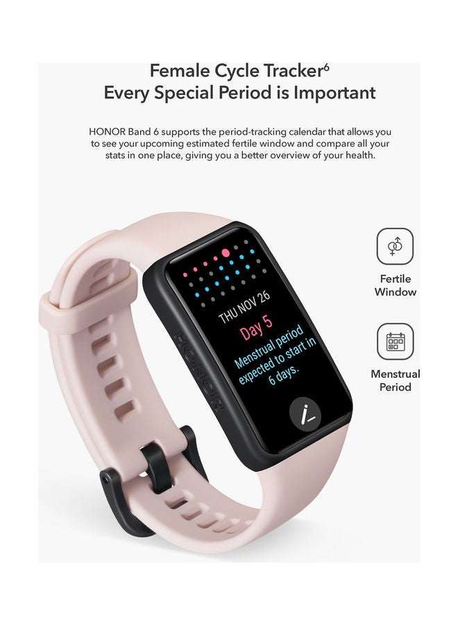 Honor - Band 6 with 1.47-Inch Amoled Screen Display Pink - Image 1