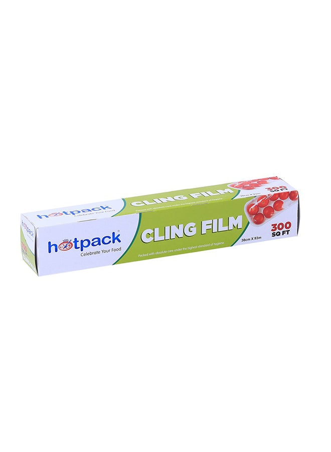 Hotpack 300 Sqft Food Wrap Cling Film Clear 30x93cm  - Image 2
