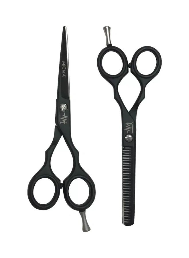MICMA Barber Hair Cutting Scissors Kit Black  - Image 1