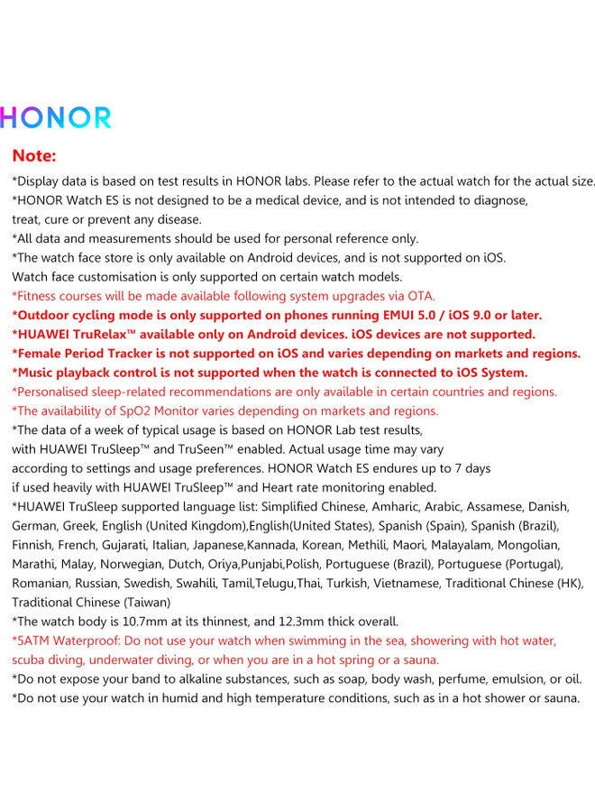 Honor Watch ES with 1.64-inch AMOLED Touch-display Black  - Image 3