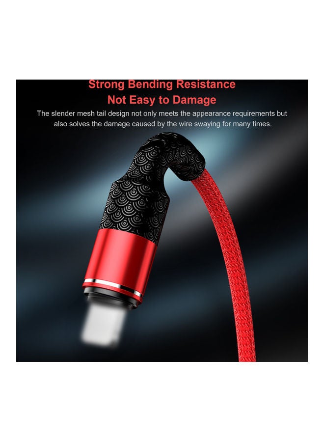 3-IN-1 USB Charging Cable Multi Charger Line Type C Micro USB Connector Silver - Image 4