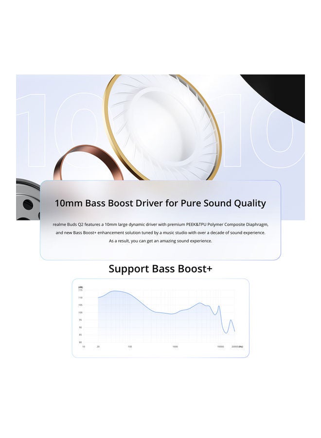 ريل مي Q2 True Wireless Stereo BT5.0 Earphones Black  - Image 5