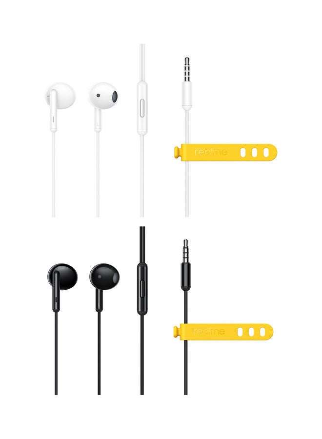 realme Classic 1.3m Wired Earbuds Black - Image 5