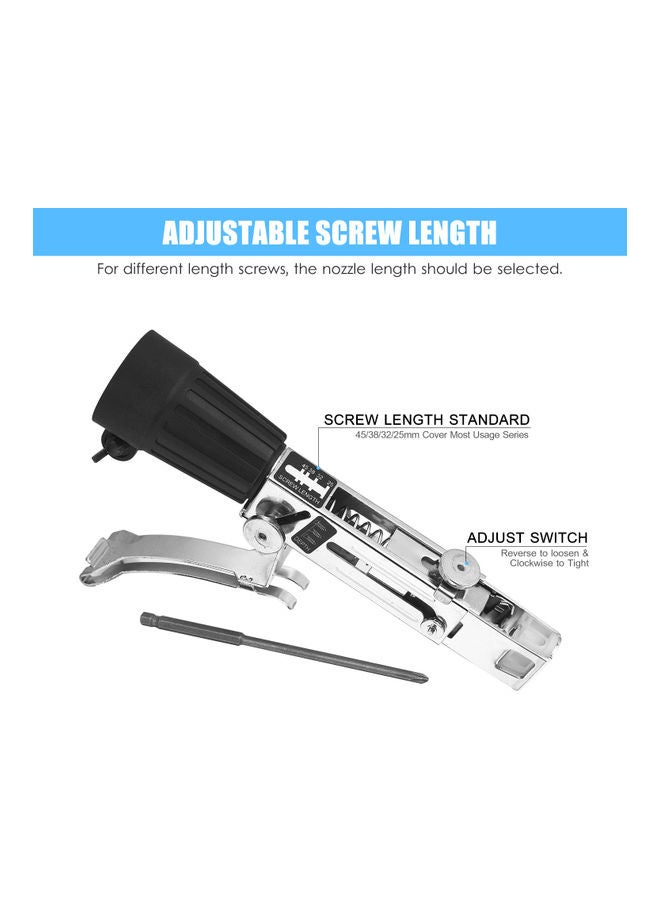 Automatic Chain Nail Gun Adapter for Electric Drill Woodworking Tool Black 26 X 6.5 X 17cm - Image 4