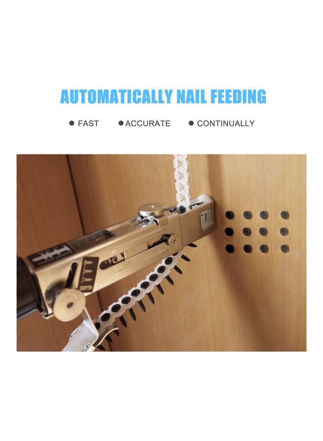 Automatic Chain Nail Gun Adapter for Electric Drill Woodworking Tool Black 26 X 6.5 X 17cm - Image 2